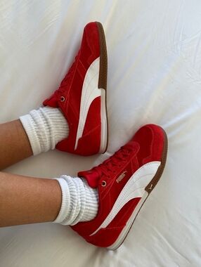 Puma Red Bella Donna Sneaker Shoes Womens 7.5